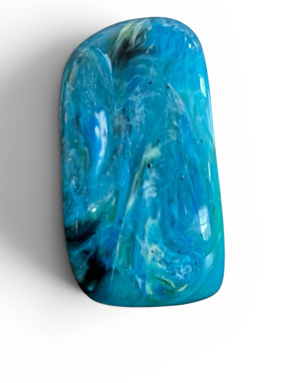 Turquoise, Tourmaline Resin Bangle Bracelet - Boutique - Picture 5 of 5